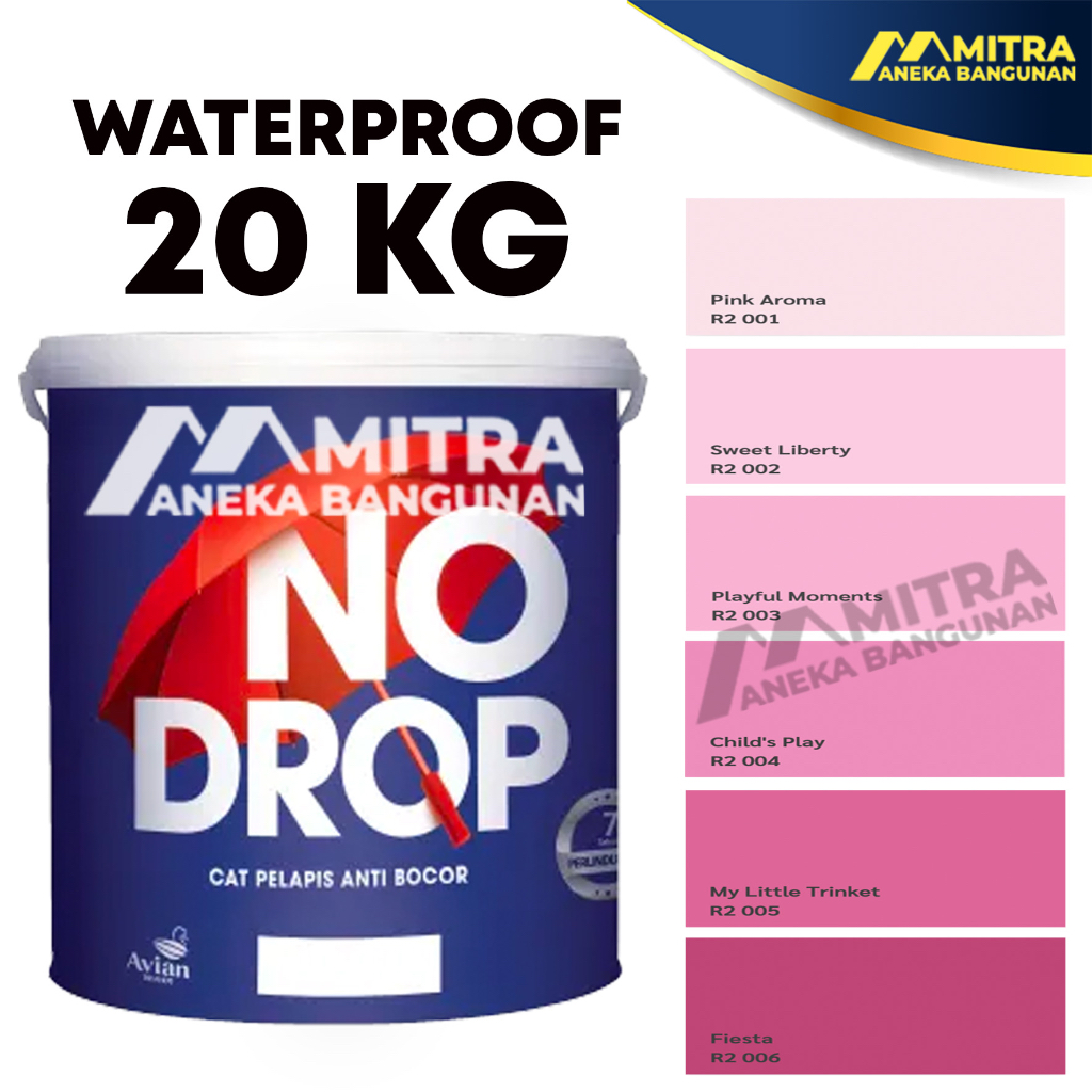 CAT WATERPROOF NO DROP ANTI BOCOR 20 KG PAIL / PINK FANTA R2