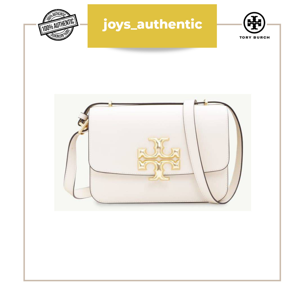 Tas wanita TB TORY BURCH Medium Eleanor Shoulder Bag in New Cream Leather woman bag authentic origin