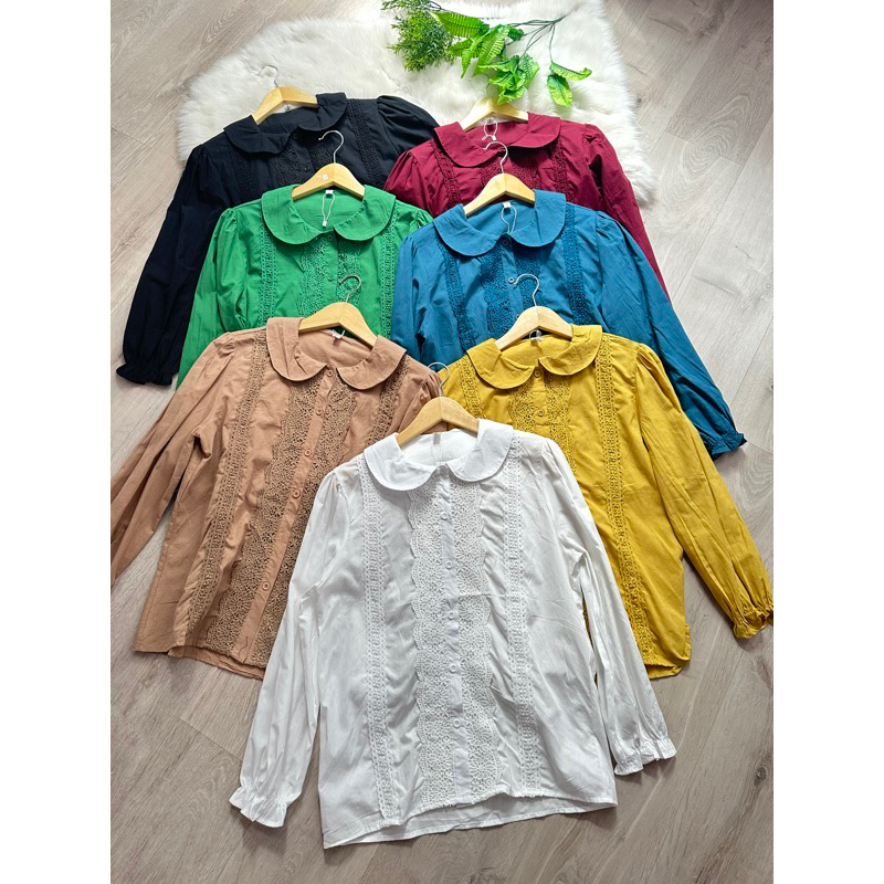 [ALLN Knitwear] Firsya Blouse Brukat Atasan Wanita