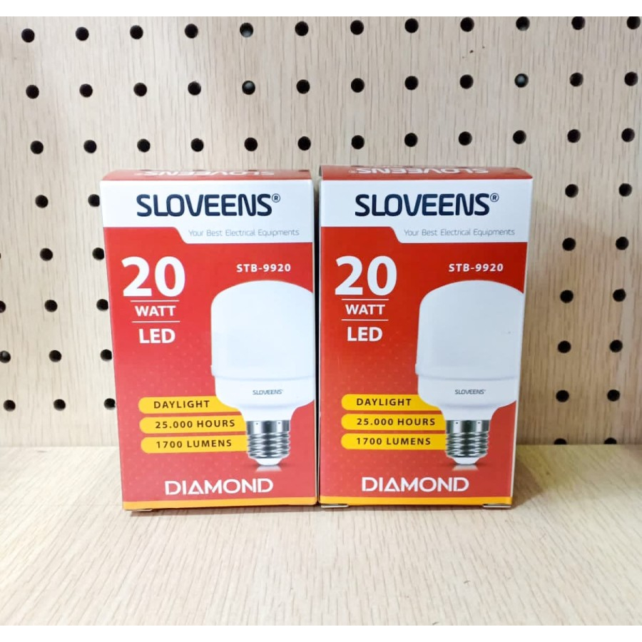 Lampu LED 20 Watt Sloveens Diamond Cahaya Putih Lampu Bohlam 20W