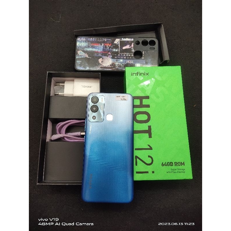 (SECOND) HP Infinix Hot 12i ram 4/64 Fullset Segel