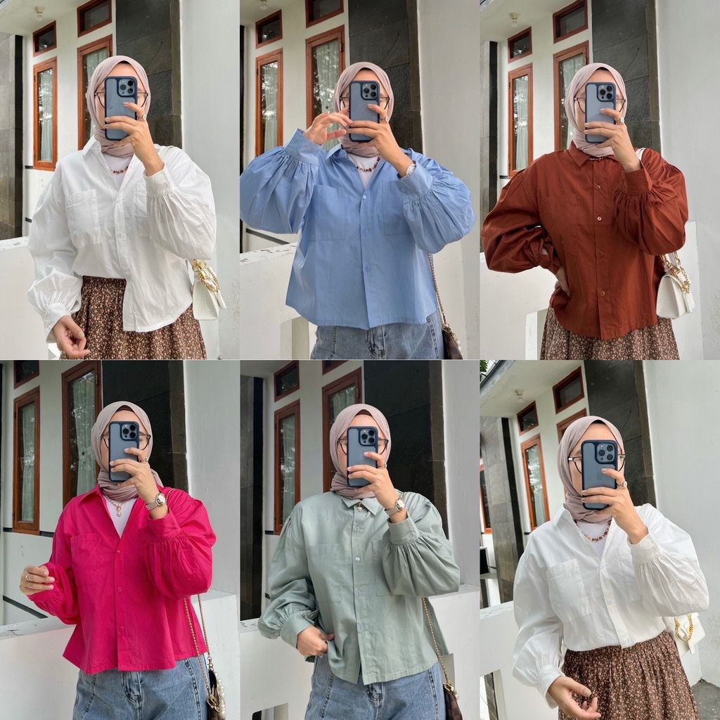 Kemeja Oversize Olivia Linen wanita Atasan Wanita Lengan Panjang Olivia Shirt Kemeja polos wanita Kekinian