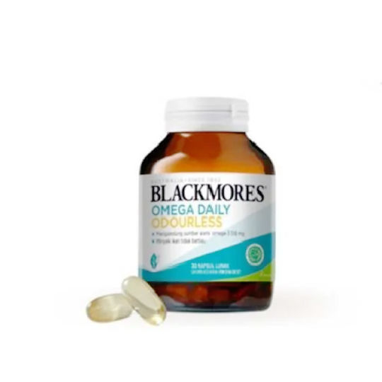 Blackmores Omega Daily Odourless 30 Kapsul Suplemen Minyak Ikan