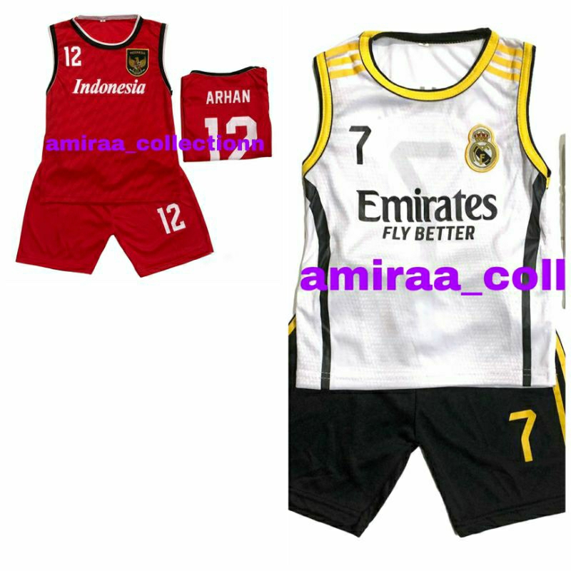 SETELAN BAJU JERSEY SINGLET SEPAK BOLA  TERBARU SET ANAK  LAKI-LAKI