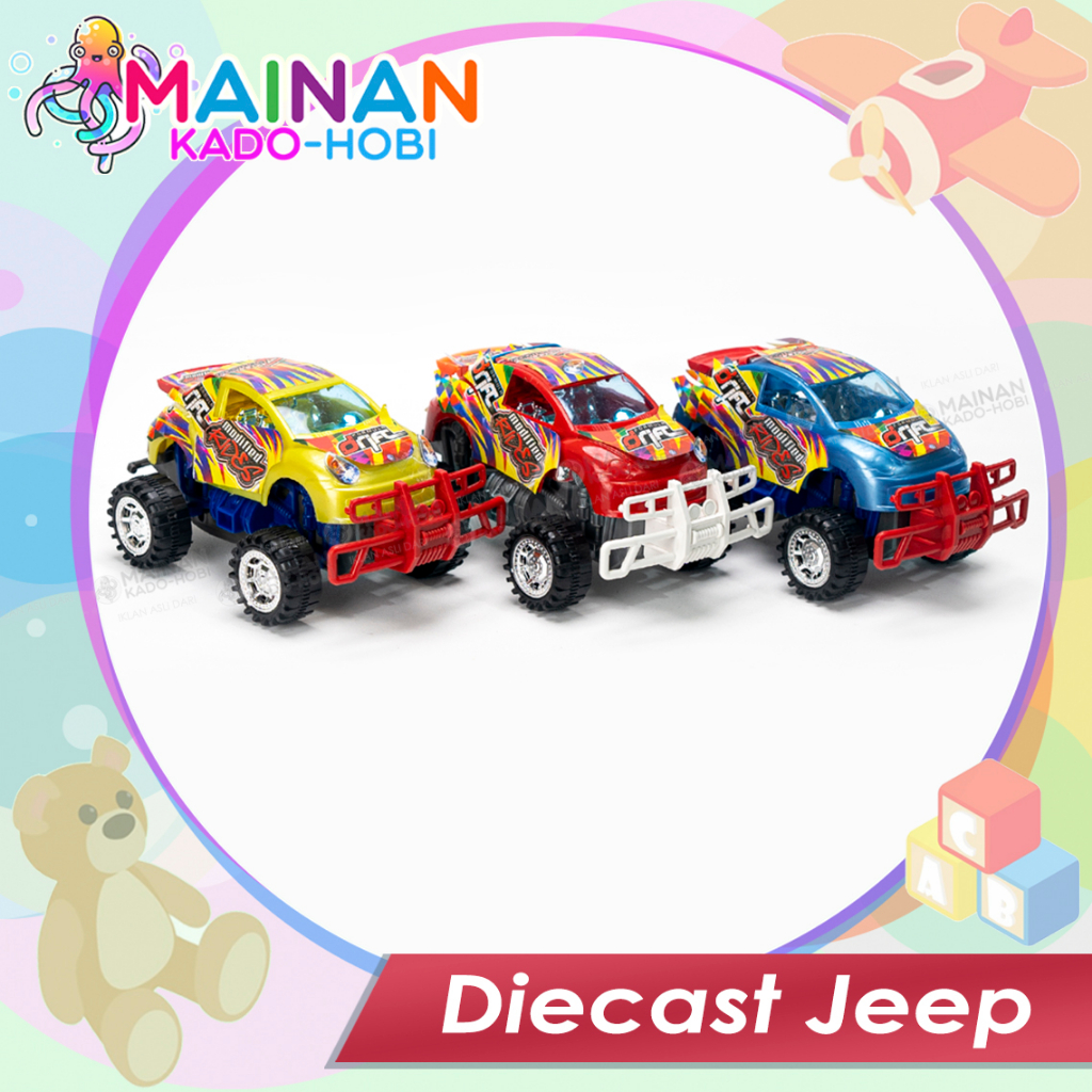 KADO LEBARAN MAINAN EDUKASI ANAK DIECAST MOBIL JEEP CAR