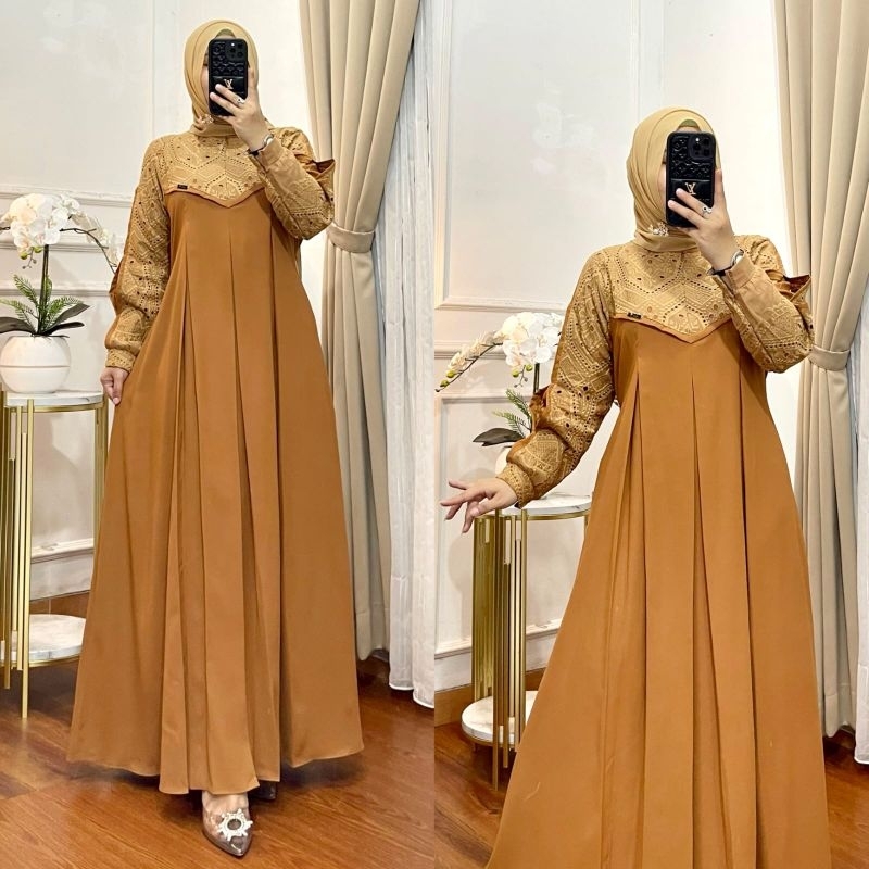 Gamis Almayra Bordir Kekinian Original Butik