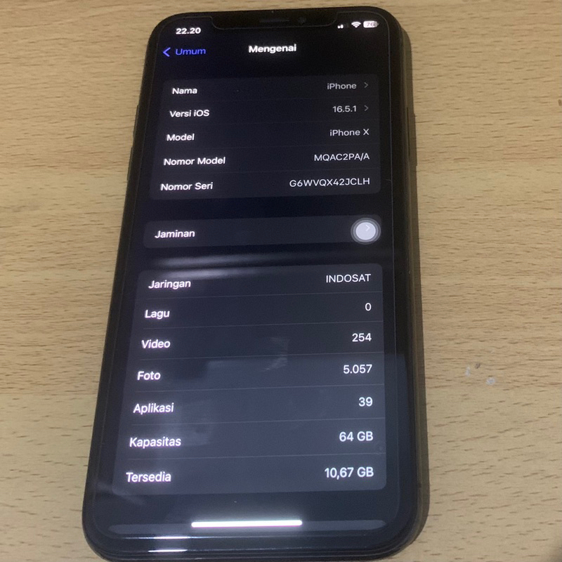 iPhone X 64gb Ex iBox (Pemakaian dari Baru) Resmi Indonesia Digimap