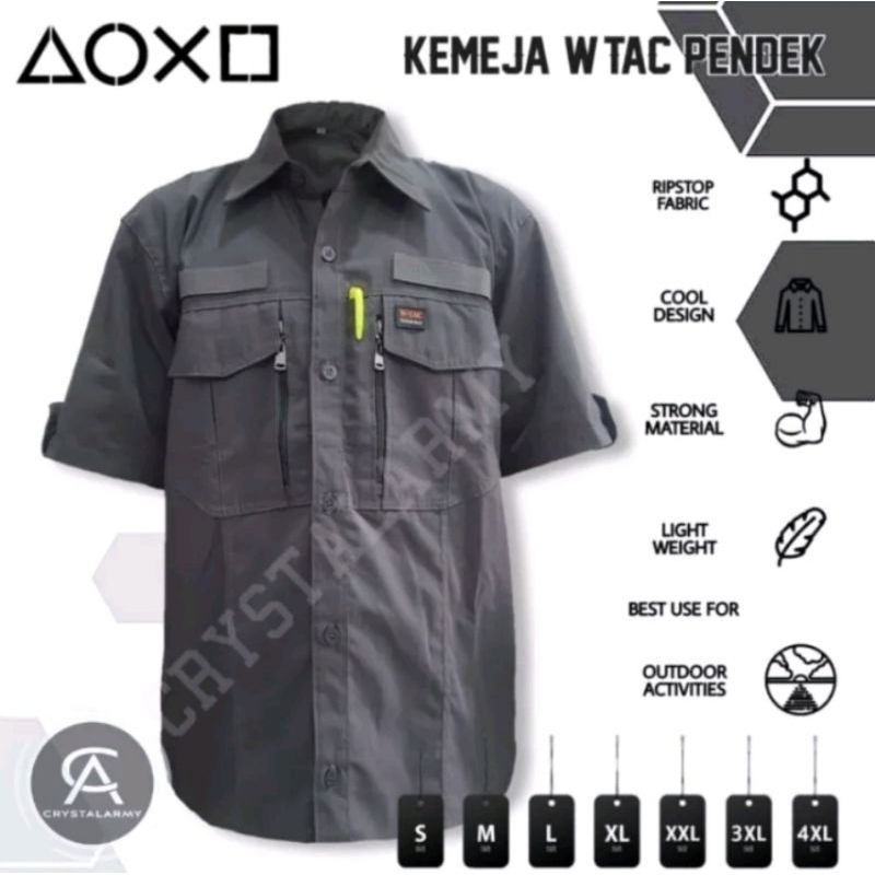 Kemeja Tactical W TAC Lengan Pendek BEST SELLER