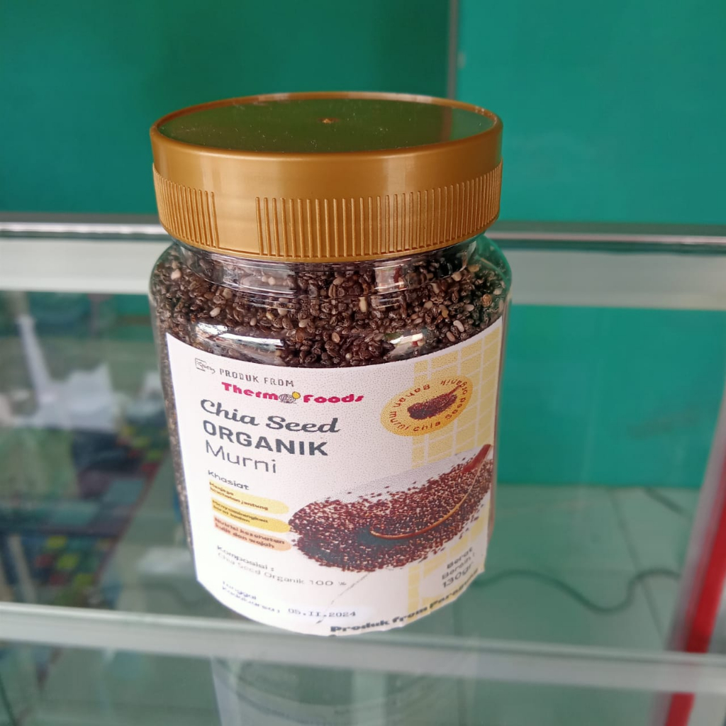 

CHIA SEED ORGANIK MURNI 130gr BLACK CHIA SEEDS HITAM HALAL ORIGINAL THERMO FOODS