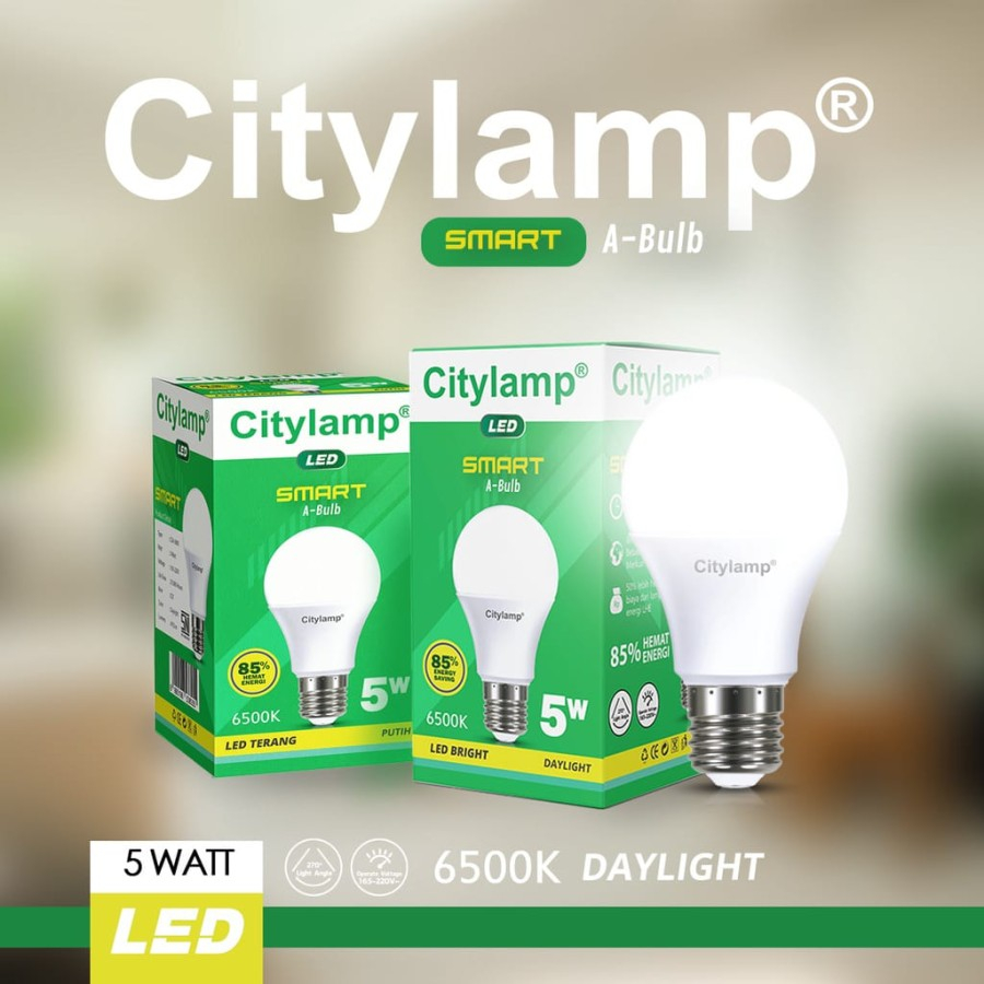 Lampu LED 5W CityLamp Smart Bulb 5 Watt Cahaya Putih