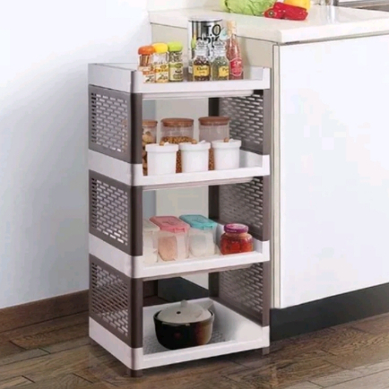 RAK YOYO RAK SERBAGUNA 4 SUSUN 4 RODA LEMARI PELASTIK RUMAH