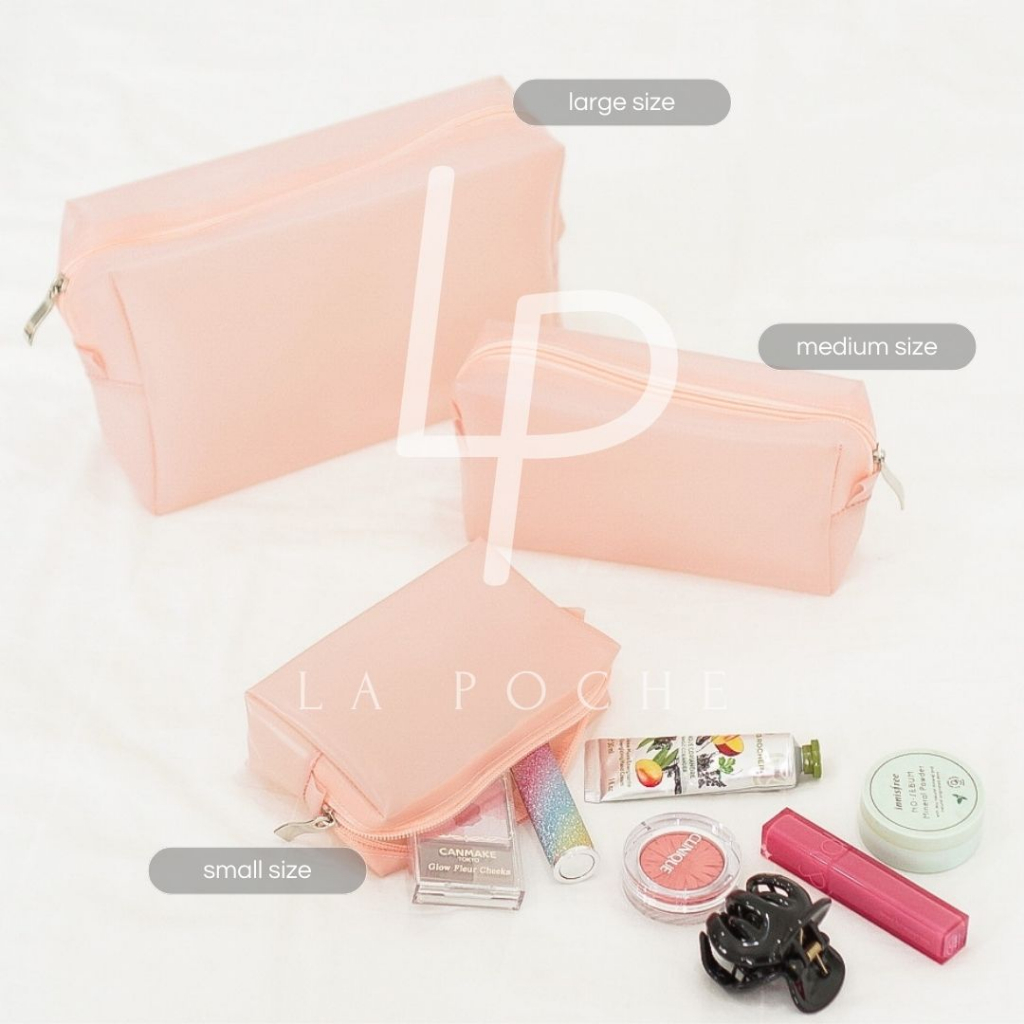 CALLA DOFF Pouch Transparant Makeup Cosmetic Travel / Dompet Kosmetik Alat Tulis