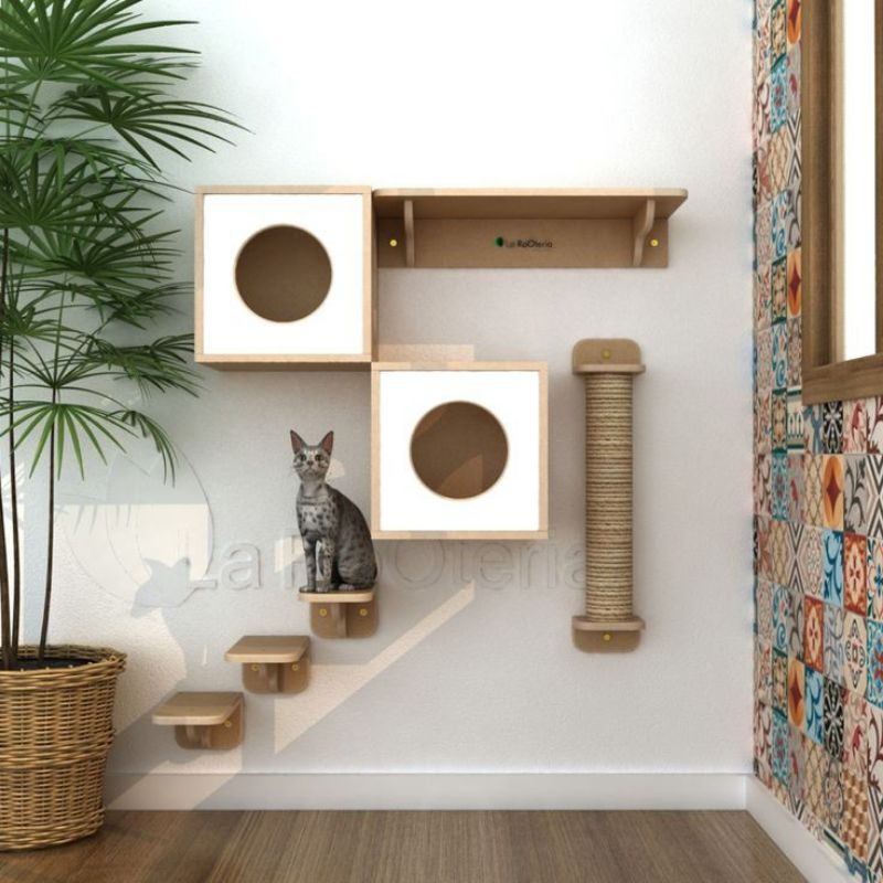 Satu Set CAT PLAYGROUND/CAT WALL PLAYGROUND/CAT TREE/CAKARAN KUCING/RUMAH  KUCING/MAINAN KUCING MURA