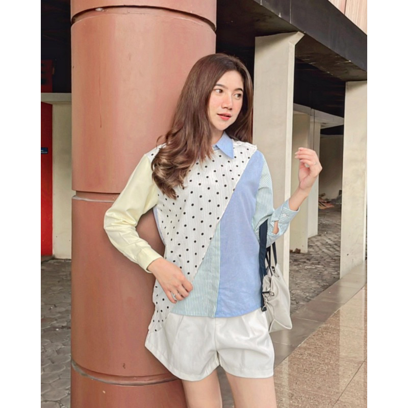 CLEO SHIRT kemeja wanita by rereyshop