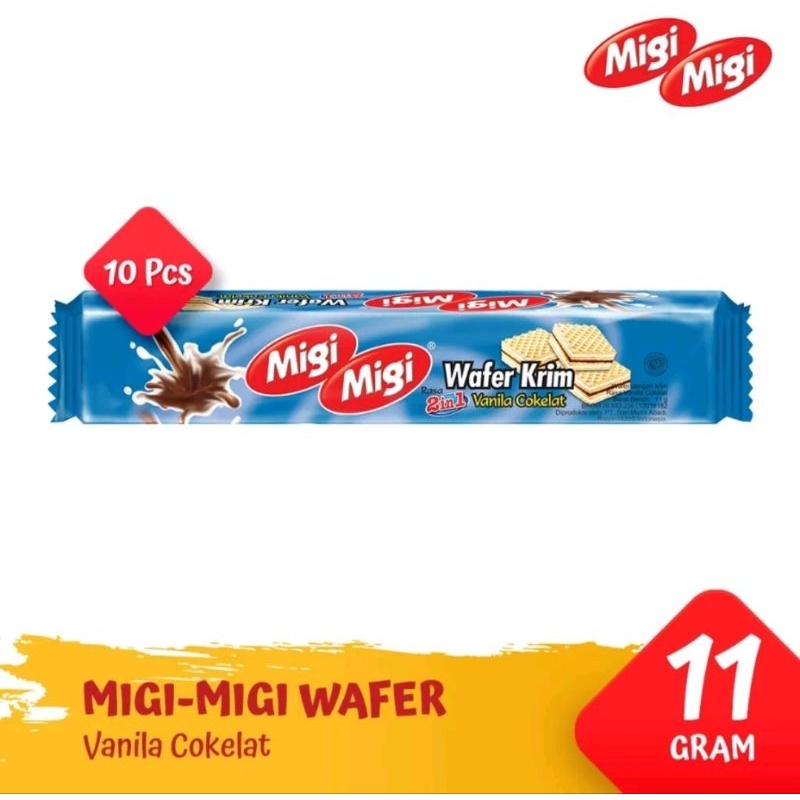 Migi Migi Wafer  Krim 10 Gr x 10 Pcs