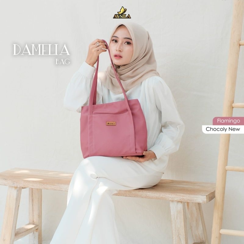 PRE ORDER TOTEBAG DAMELIA BY AYSILA TAS KERJA KULIAH KANTOR BAHAN CHOCOLY ANTI AIR PREMIUM