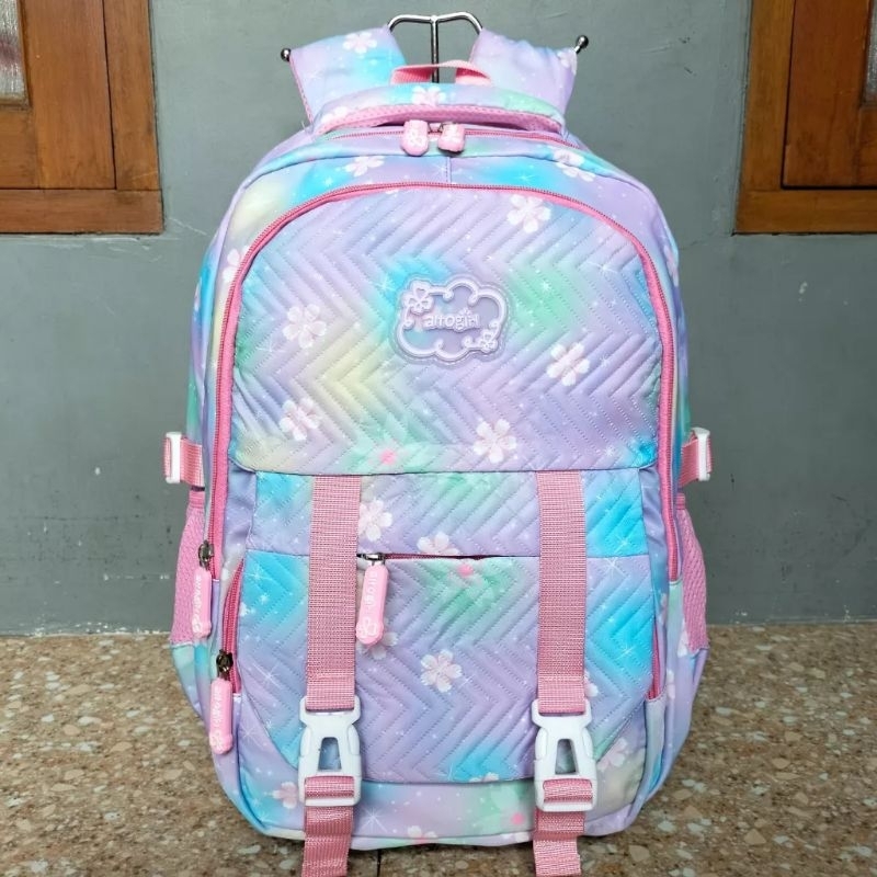 tas ransel backpack remaja sekolah kuliah perempuan silvergirl