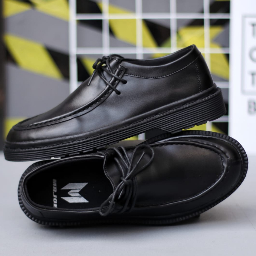 ABRHM Sepatu Formal Docmart Hitam Pantofel Kerja Pria