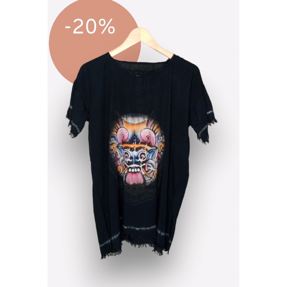 TERLARIS BAJU BARONG BALI / KAOS BALI DASAR HITAM / BAJU BARONG PRIA WANITA / KAOS SANTAI