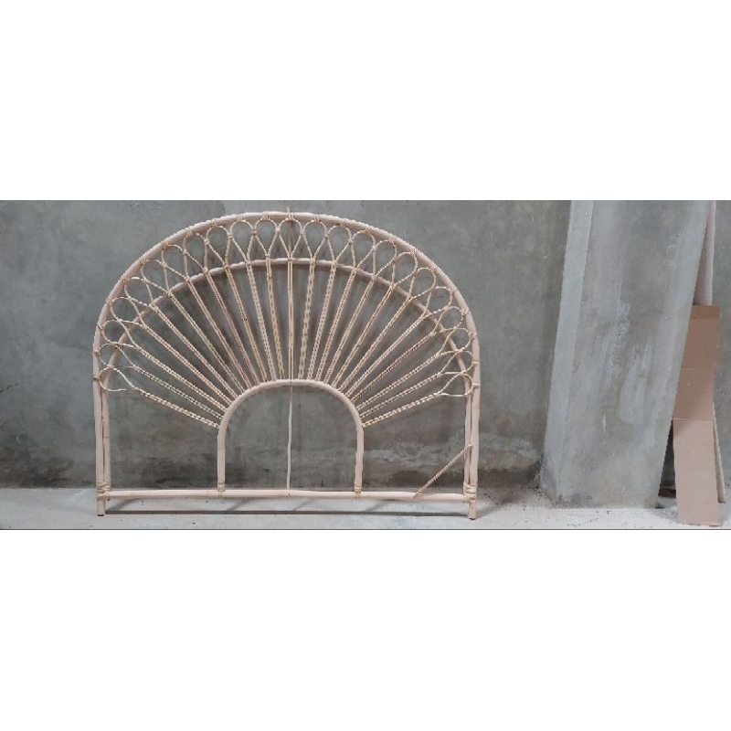headboard rotan dipan 160 motif/sandaran dipan rotan/headbed
