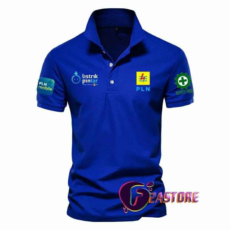KAOS KERAH MODEL POLO-PLN LISTRIK PINTAR- BAJU TANGAN PENDEK