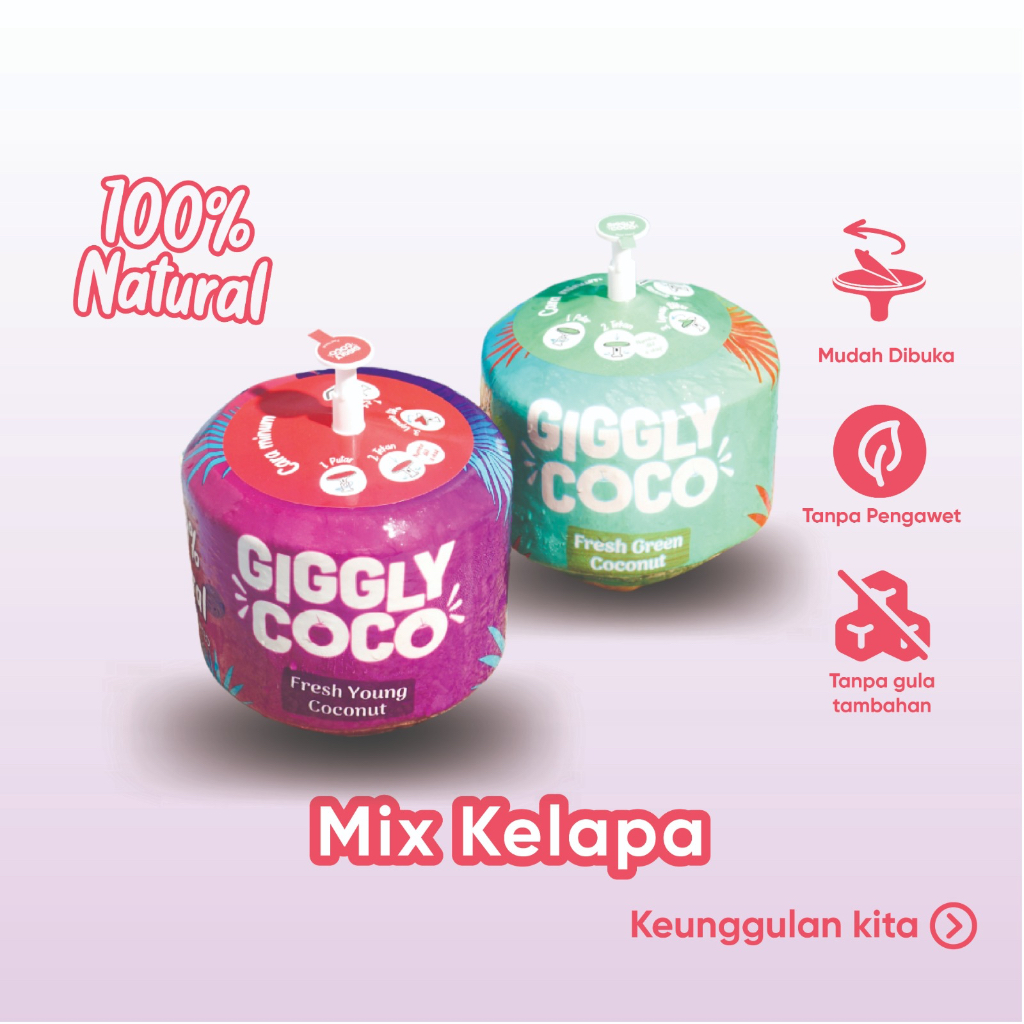 Giggly Coco - Mix Package (Kelapa Muda + Kelapa Hijau)