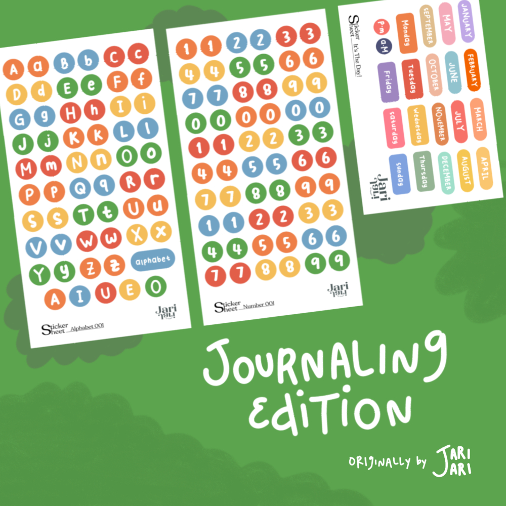 

JARI JARI Journaling Sticker Sheet / Stiker Jurnal