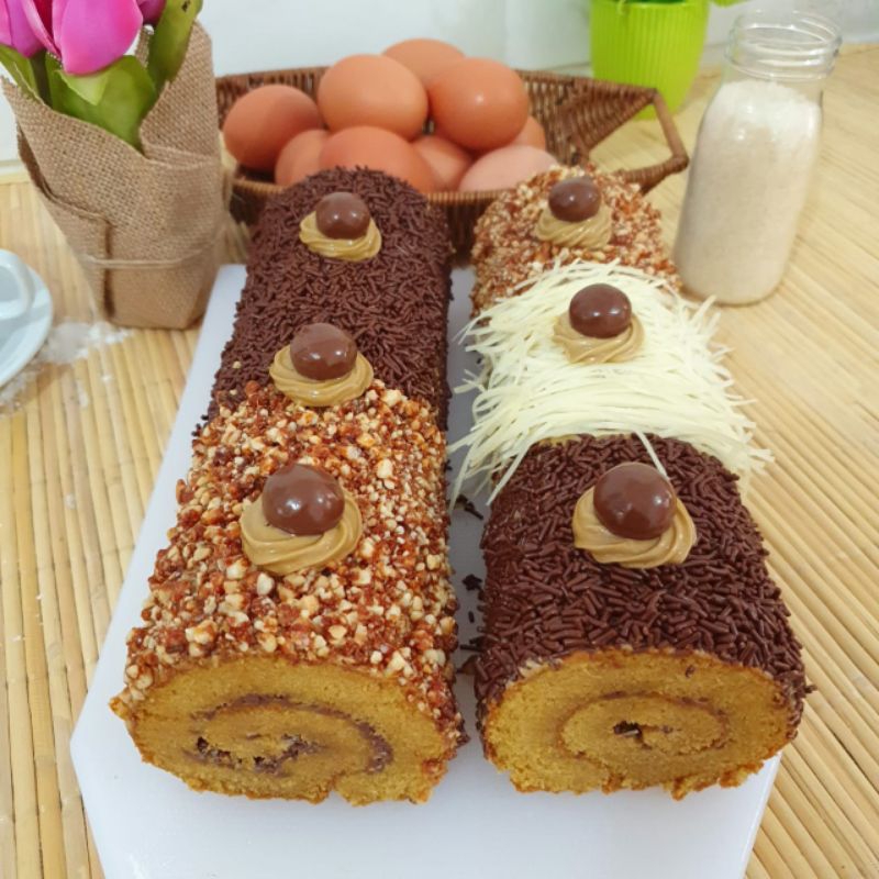 

Mocca Nougat Roll Cake/Bolu gulung