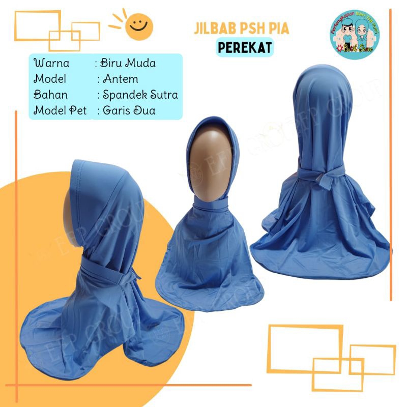 JILBAB PSH PIA BELAKANG PEREKAT