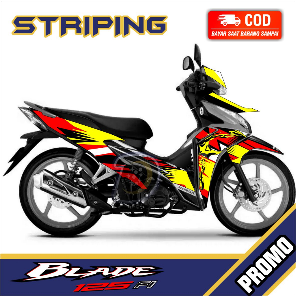 Striping Lis Blade New 125 Stiker Lis Variasi Honda Blade New Stiker Motor Honda Blade New Racing 2