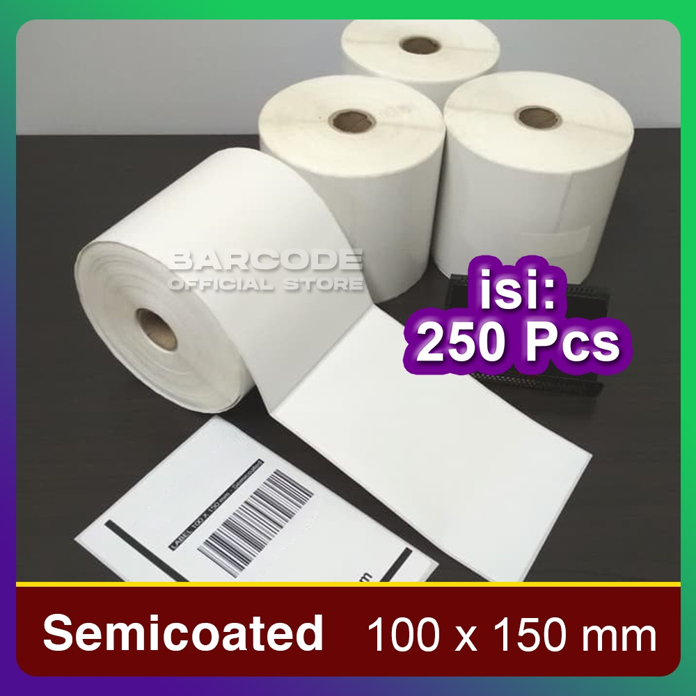 

Label Semicoat 100x150mm / 100 x 150 / 100x150 mm Isi 250 Pcs (1 Slop)