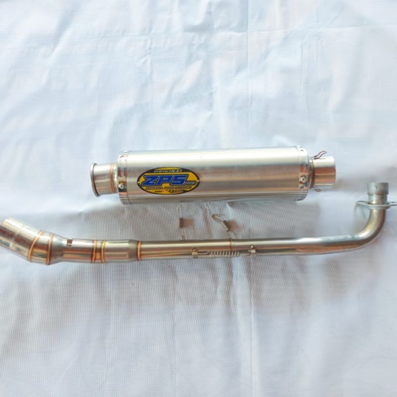 kenalpot racing zps pro original tipe bulat las cincin all bebek Jupiter Vega grand smash Supra Blad