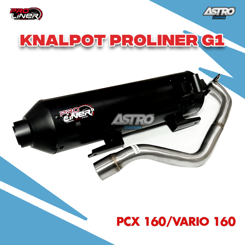 Knalpot Racing Proliner G1 Vario 125 150 PCX 150 160 NMAX 155 Aerox 155 Lexi 125 Fazzio Kenalpot
