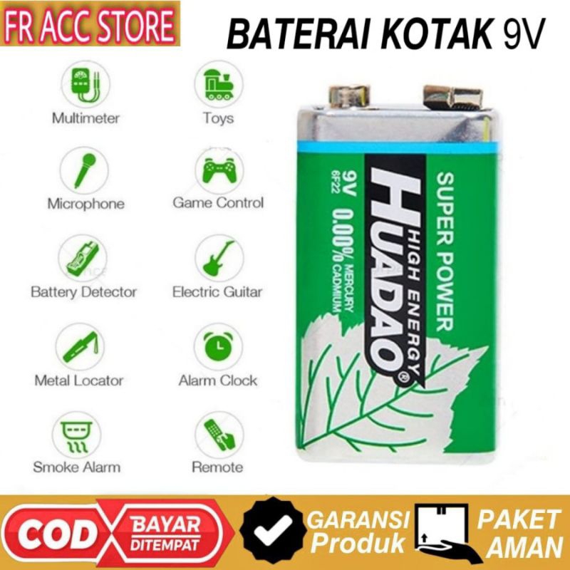 Baterai kotak 9v Baterai 9volt Batu Battery Batre Kotak Baterai 9 Volt