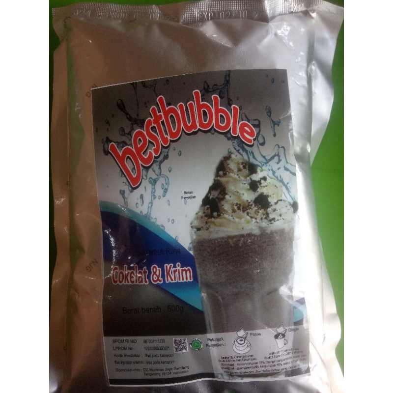 

Best bubble Minuman Serbuk Rasa Cokelat & Krim500g