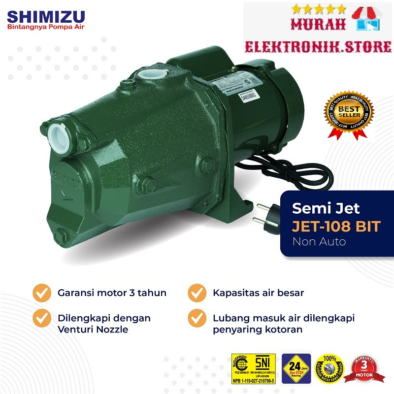 Shimizu Pompa Air Semi Jet Pump JET-108 BIT / JET108BIT / JET 108 BIT