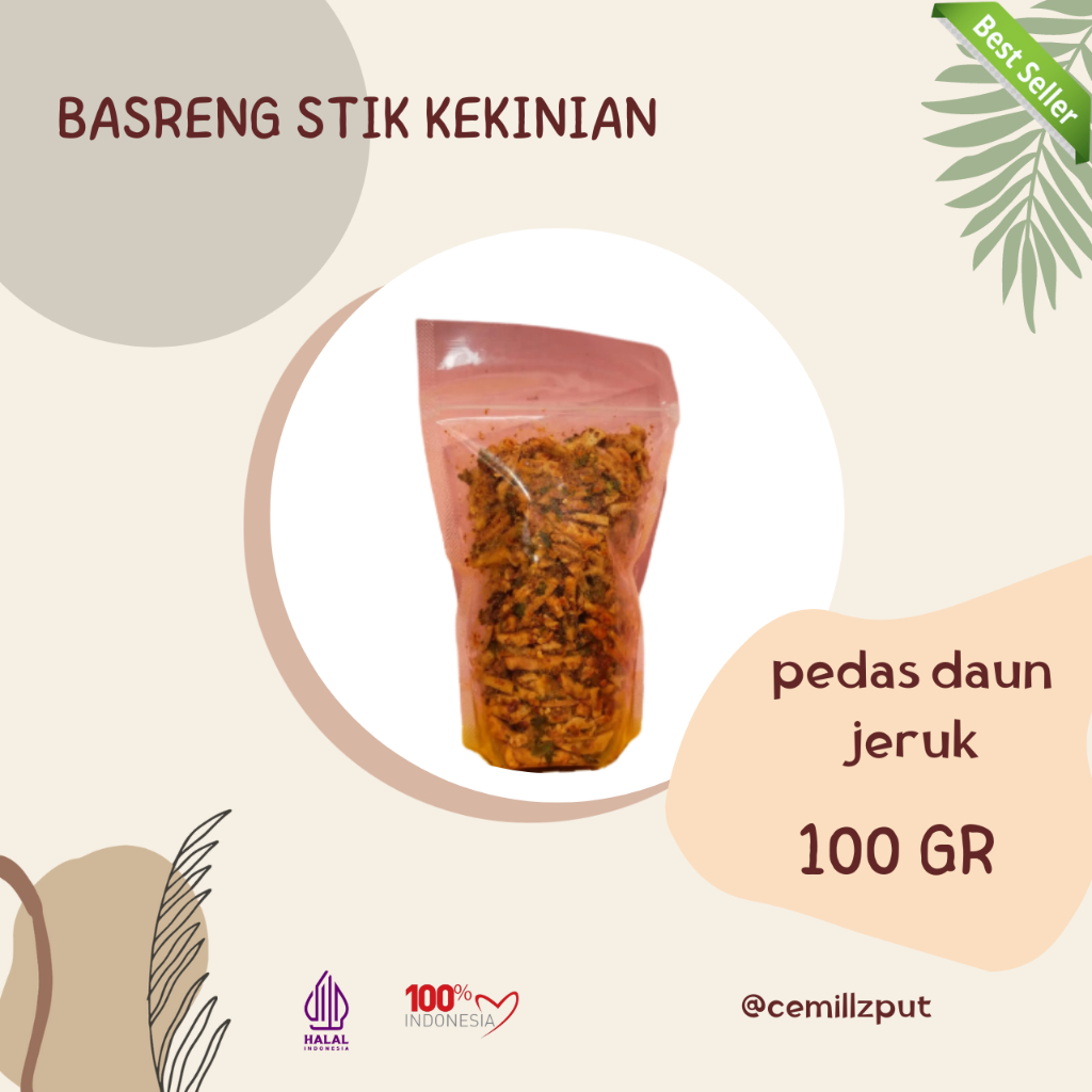 

BISA COD CEMILZZPUT Basreng Pedas daun jeruk 100 gr baso goreng basreng stick/stik 100 gr pedas