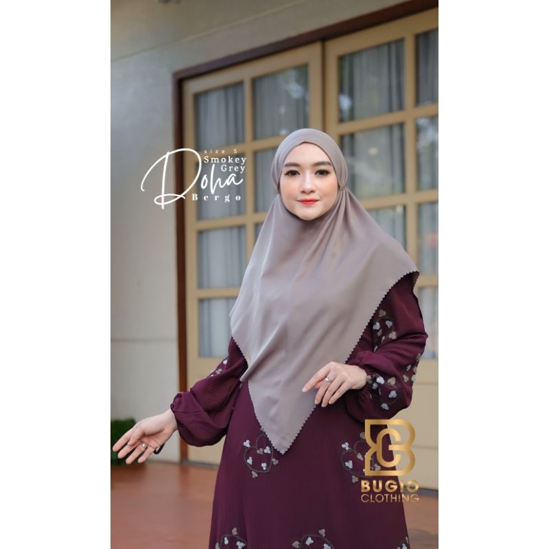 BERGO DOHA SHAKILA BASIC KHIMAR HIJAB DAILY SYARI BY BUGIO CLOTHING