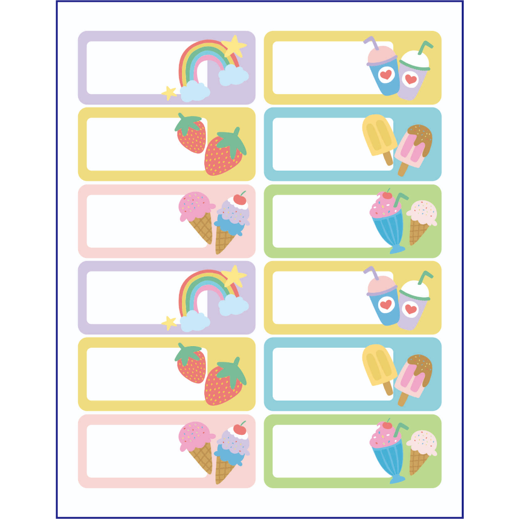 

Sticker label nama ice cream