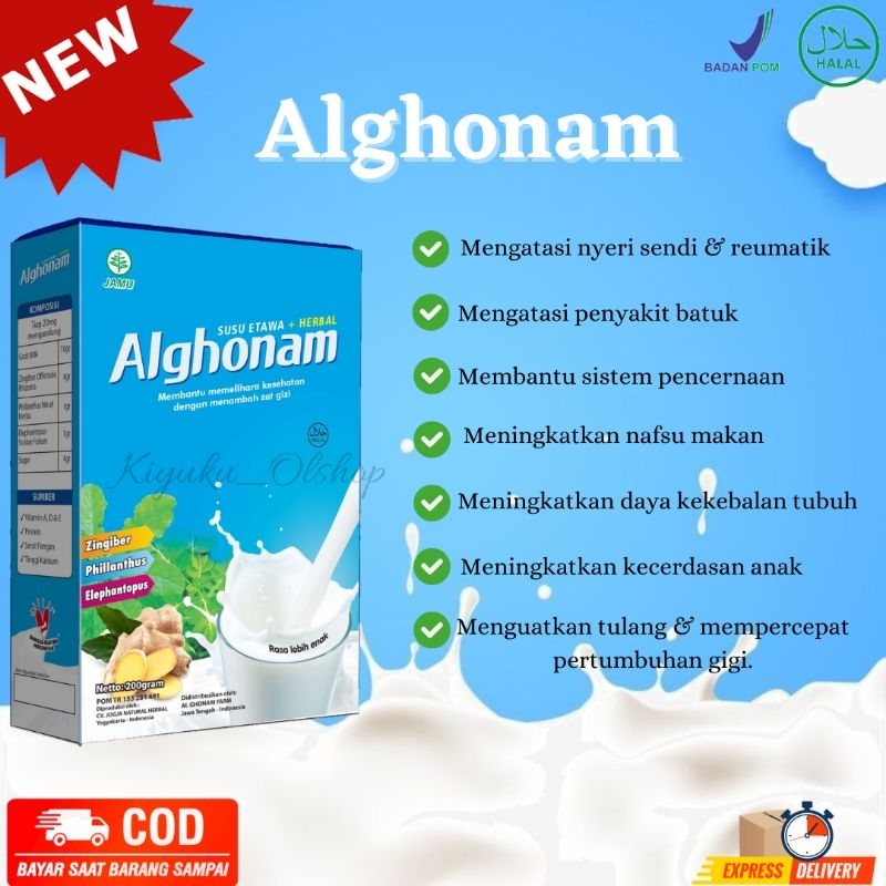 

ALGHONAM SUSU KAMBING ETAWA PLUS HERBAL SUSU BUBUK ORIGINAL