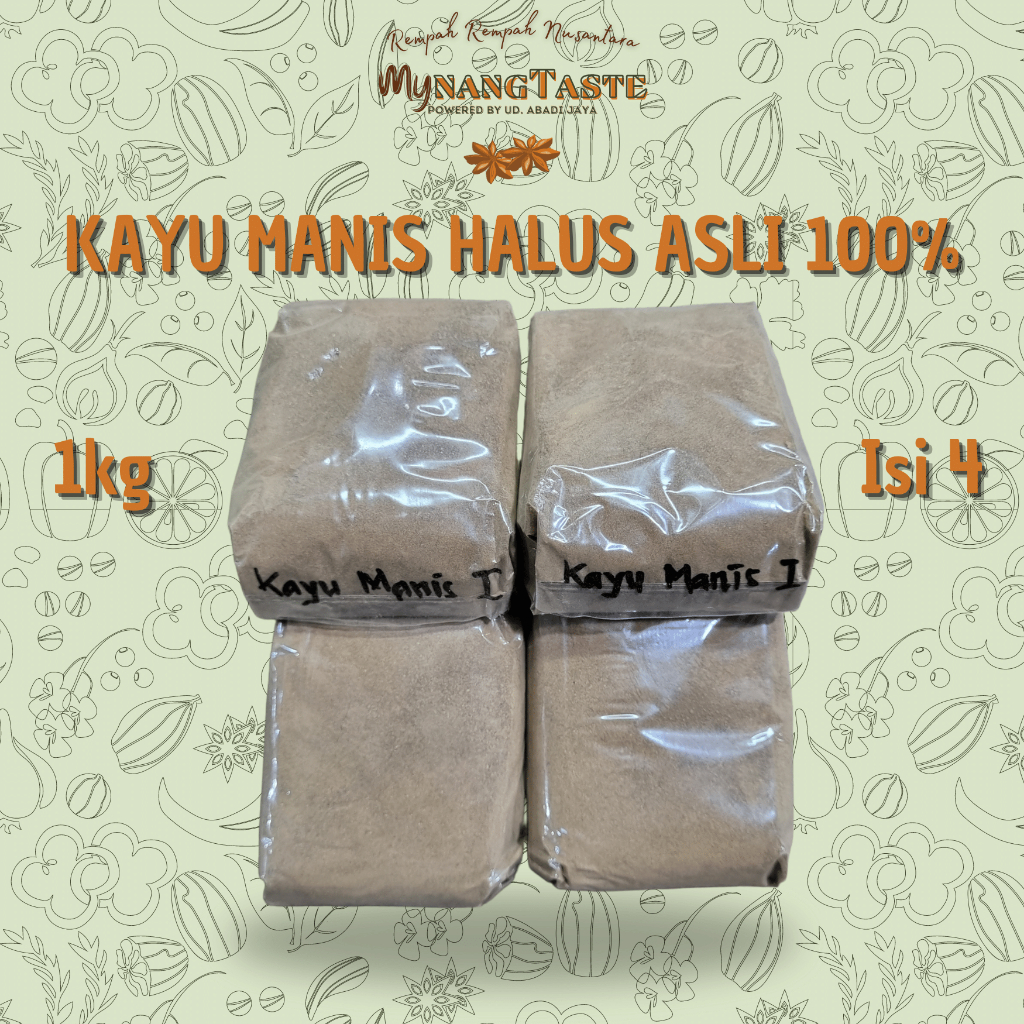 

Kayu Manis Bubuk/ Halus Asli 100% Tanpa Campuran 1kg isi 4