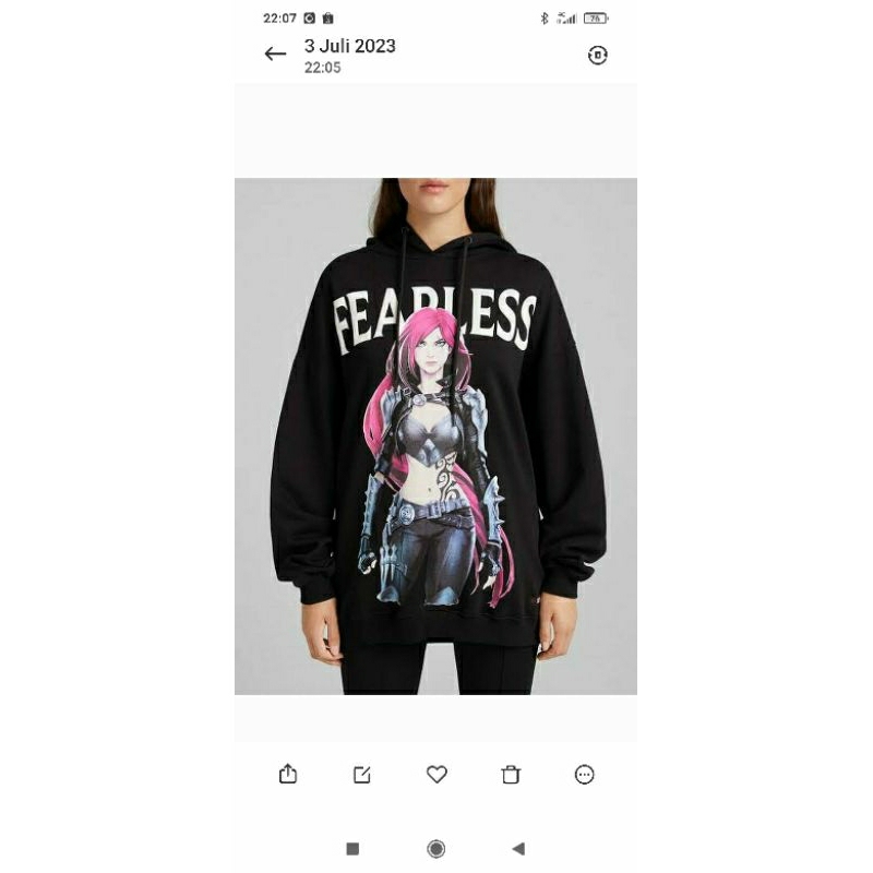 BERSHKA SEASONS 23 NEW AVAILABLE HOODIE OVERSIZE COLLAB LEAGUE OF LEGENDS