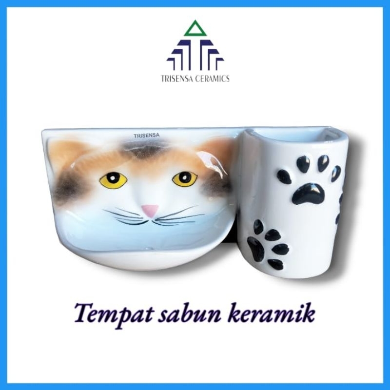Tempat sabun keramik/ tempat sabun keramik tempel tanam dinding kamar mandi/ tempat sabun karakter l