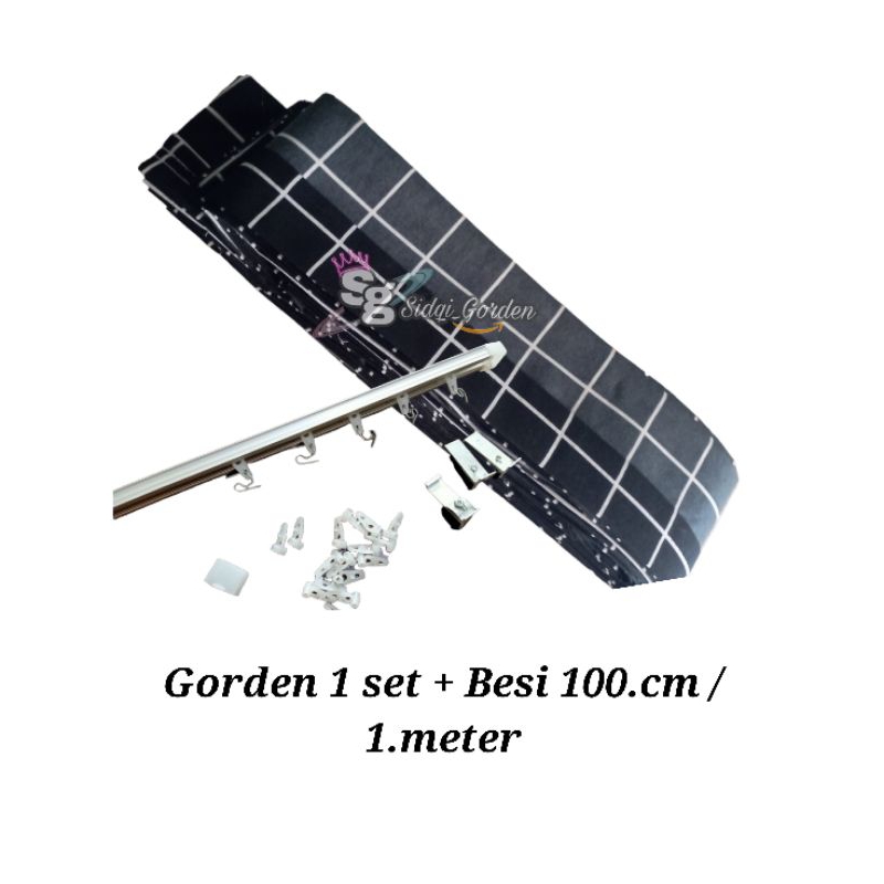 GORDEN / HORDENG / GORDEN LENGKAP SIAP PASANG / GORDEN 1 SET DENGAN BESINYA / TIRAI JENDELA / GORDEN