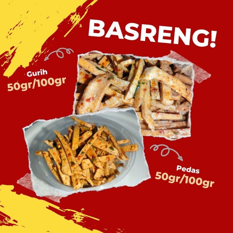 

Basreng Sapi Asin Gurih, Asin Pedas 250gr, 500gr, 1kg