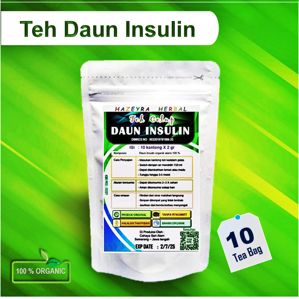 

Anti diabetes Teh herbal Daun Insulin organik Obat gula darah Anti Kanker kencing manis glukoma kebas mati rasa kolesterol antioksidan