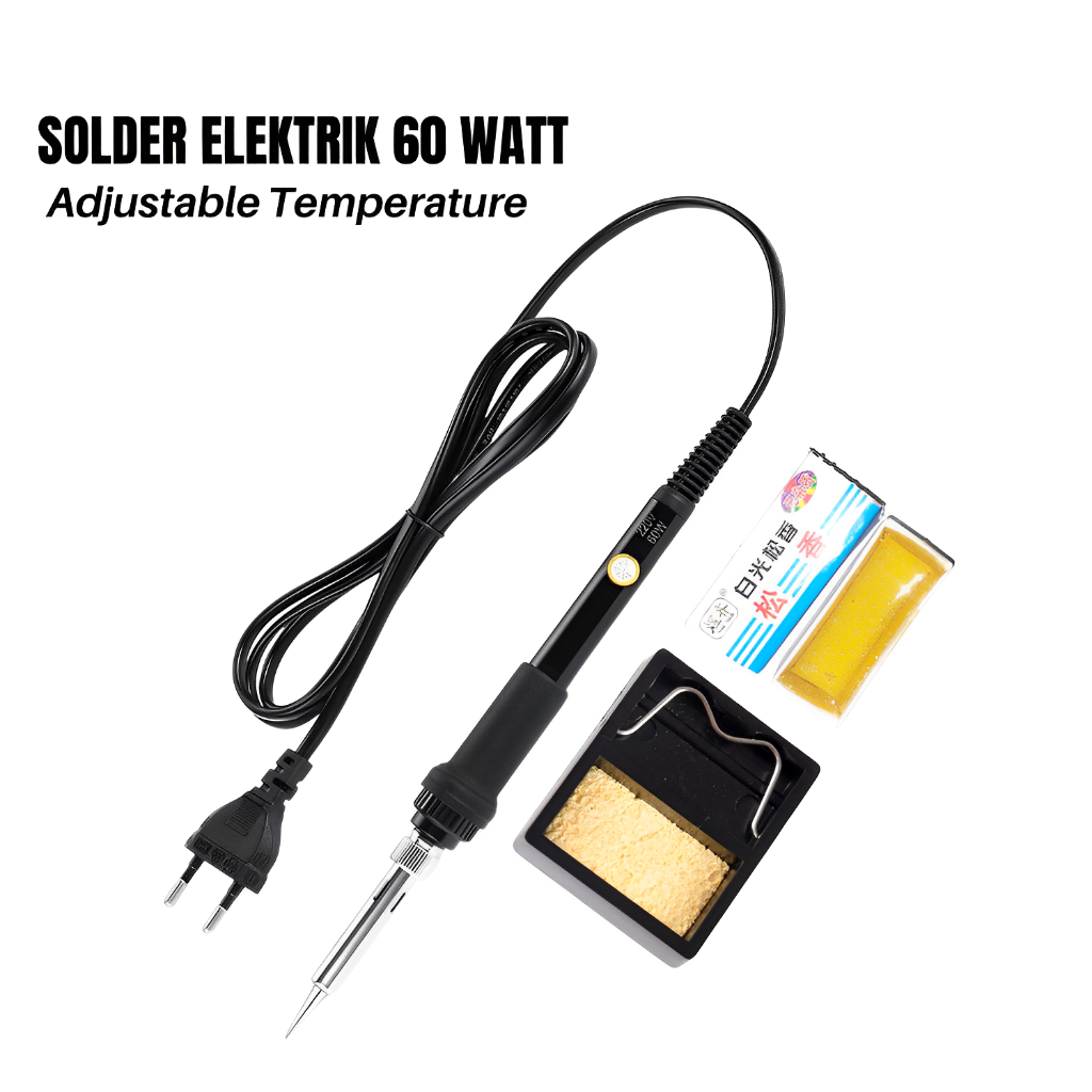 Solder Listrik 60 watt solder hp pengaturan suhu manual hitam