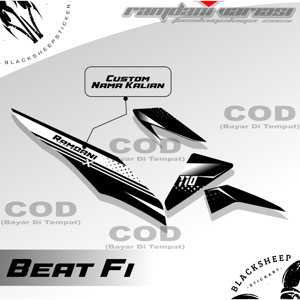 STRIPING BEAT FI - STIKER BEAT FI - STRIPING BEAT 2014-2015 (FREE CUSTOM NAMA)