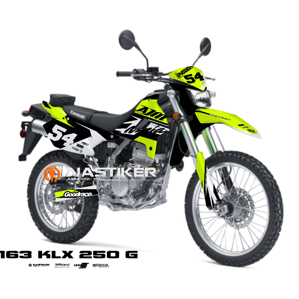 DECAL KLX 250 G FULL BODY HIJAU GLOSY - DECAL KLX FULLBODY