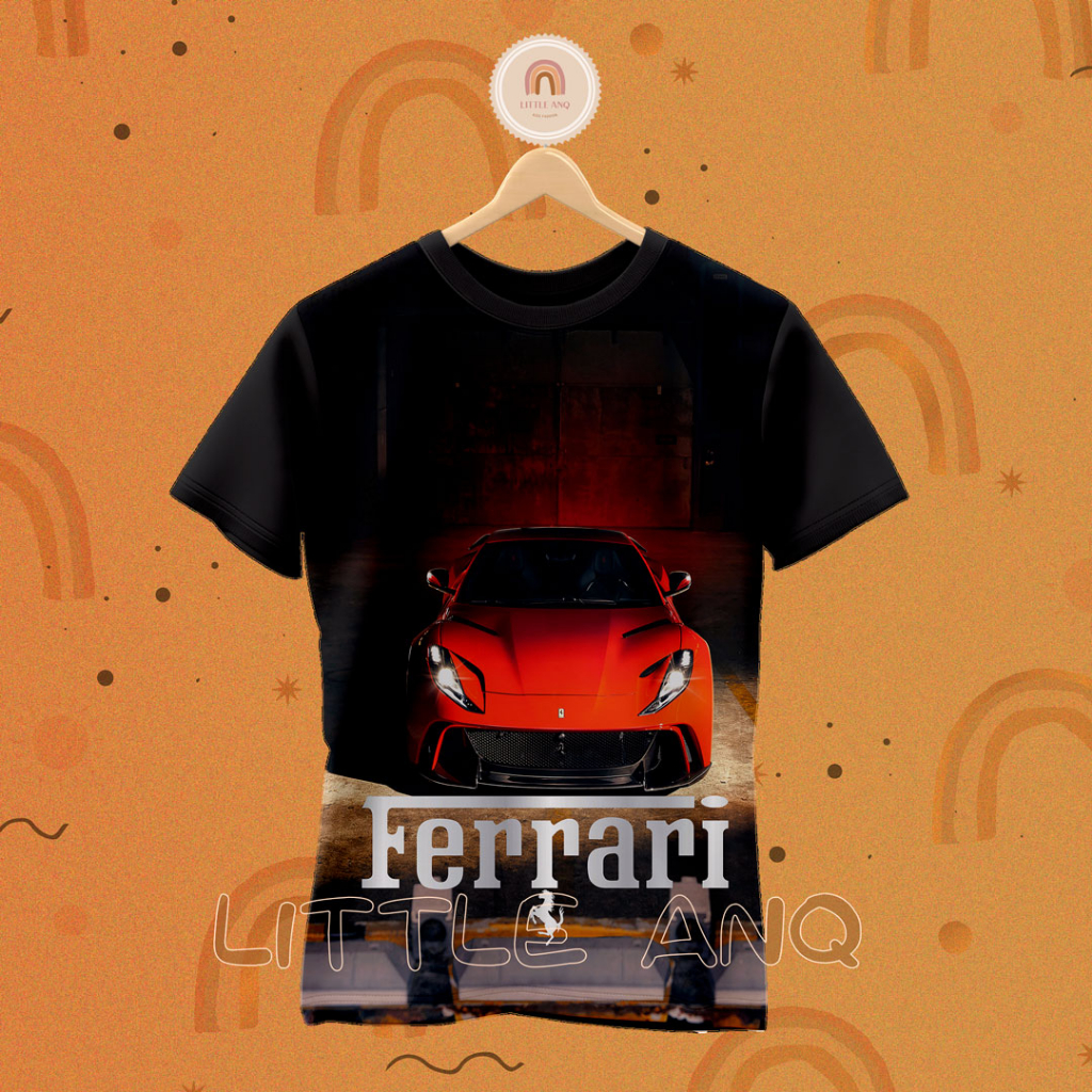 Little ANQ - Kaos anak FERRARI-2 baju anak FERRARI-2 (1-12 tahun)
